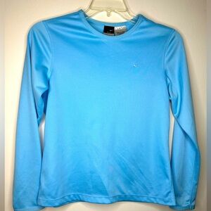 Nike light blue, long sleeve dri fit shirt women’s medium (8-10)